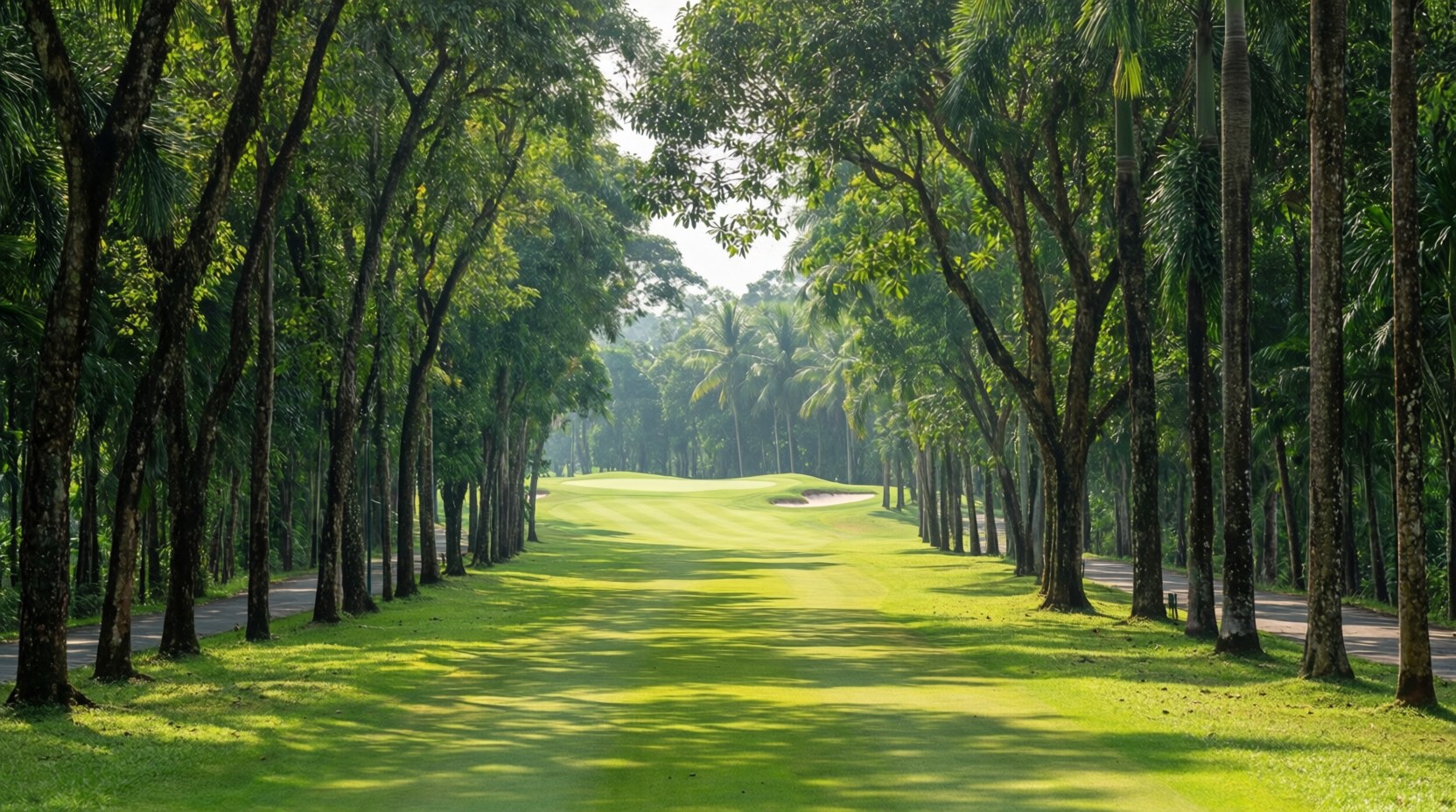 VGCC West Course — 18 หลุมดั้งเดิมที่แคบและมีต้นไม้ล้อม