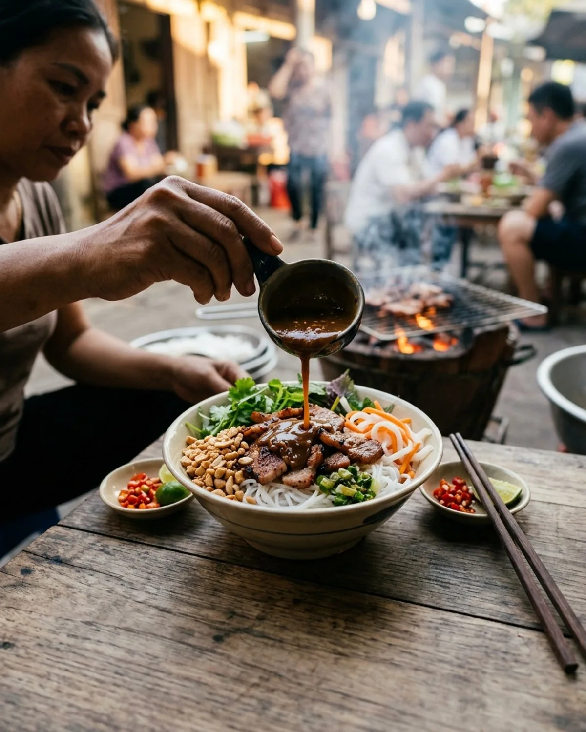 Bún thịt nướng Phú Hồng