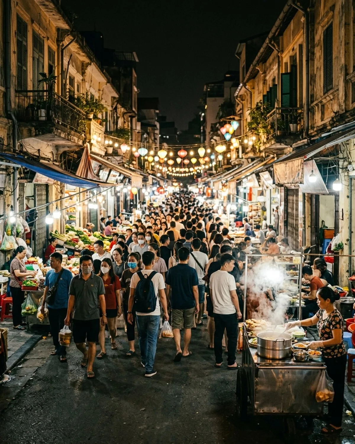 Chợ đêm phố cổ (Hàng Đào – Đồng Xuân)