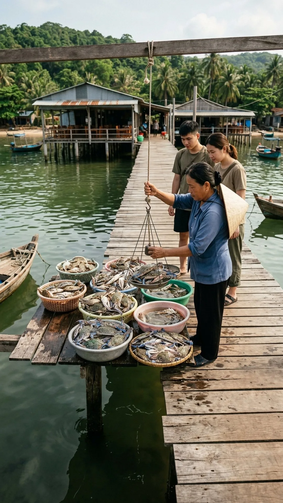 หมู่บ้านชาวประมงหั่มนิญ (Hàm Ninh)