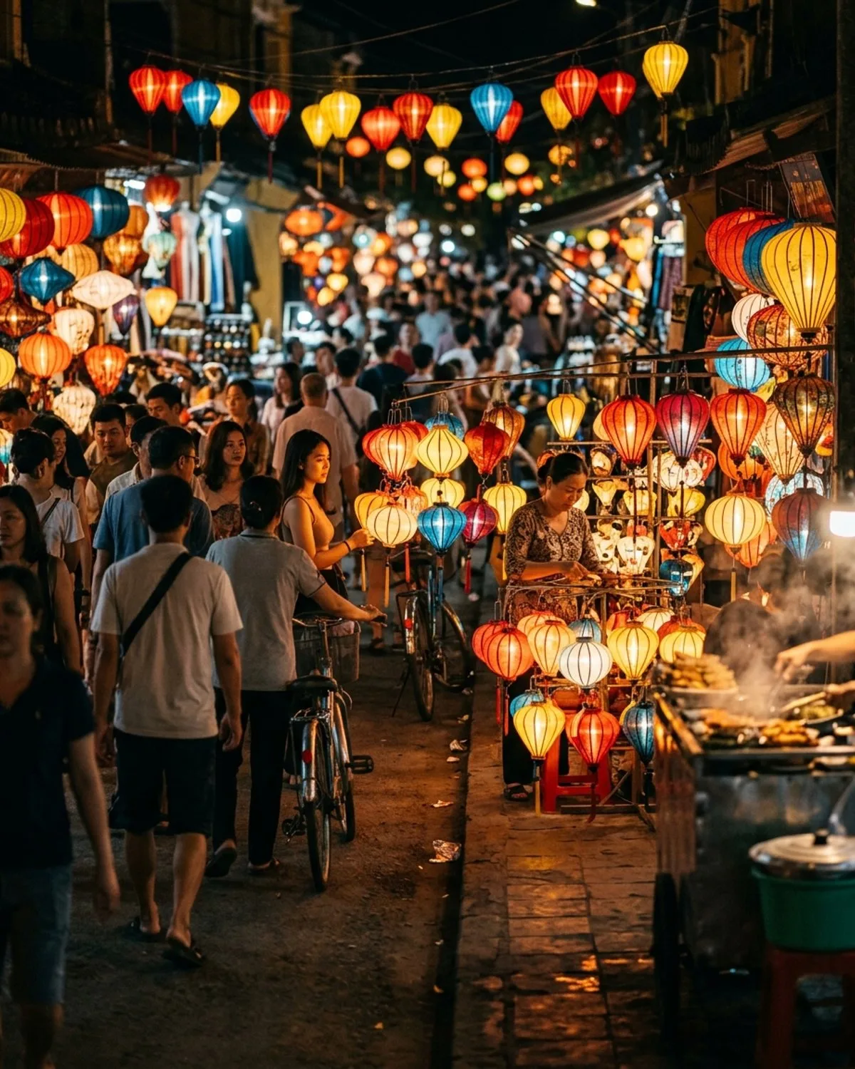 ตลาดโต้รุ่งอันฮอย & ถนนโคมไฟ